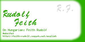 rudolf feith business card